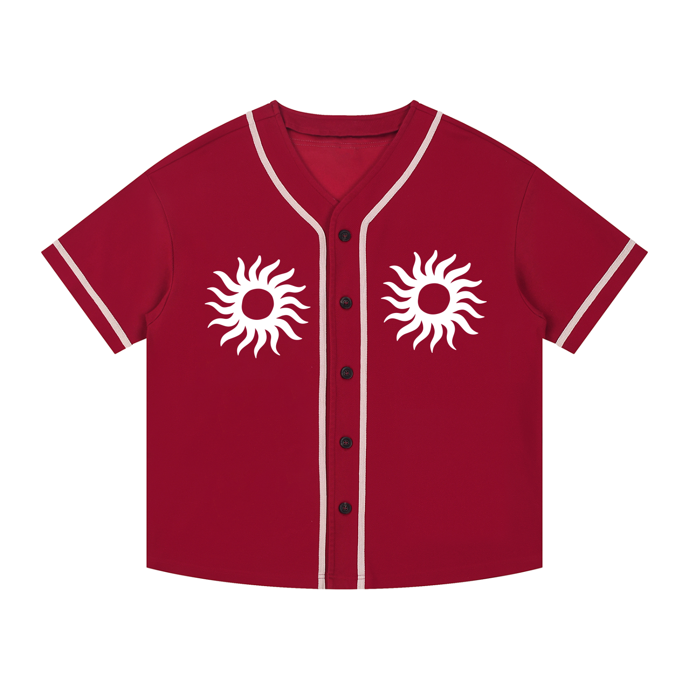 Contrast Piped Button-Up Desert Vibes Jersey