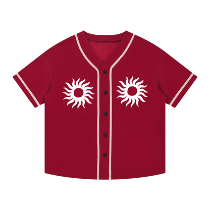 Contrast Piped Button-Up Desert Vibes Jersey