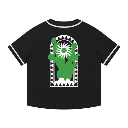 Contrast Piped Button-Up Desert Vibes Jersey