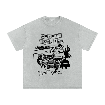 Desert Daddies Drive In Movie Theater Oversized Cotton T-Shirt