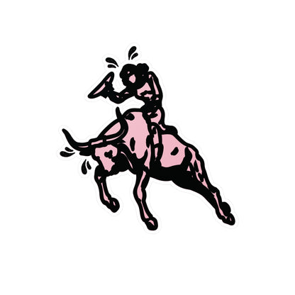 Desert Bull Riding Dyke Vinyl Sticker