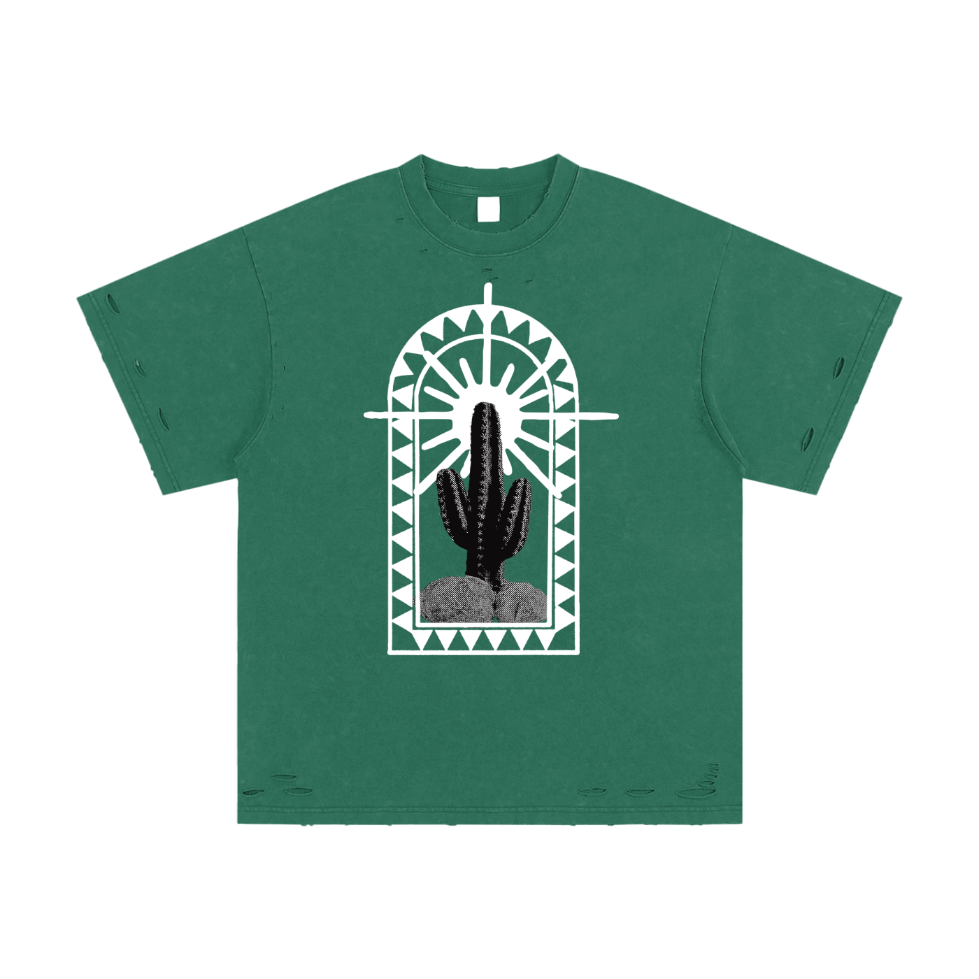 For The Love of Cacti - Heavyweight Hand-Frayed T-Shirt