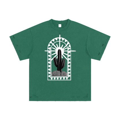 For The Love of Cacti - Heavyweight Hand-Frayed T-Shirt