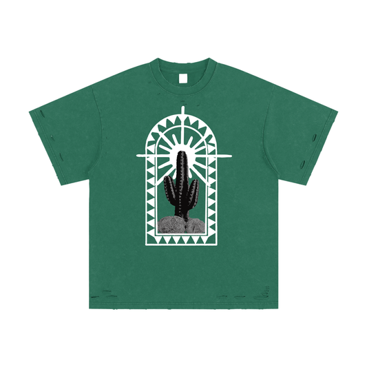 For The Love of Cacti - Heavyweight Hand-Frayed T-Shirt
