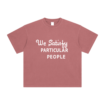 We Satisfy Particular People Vintage Enzyme Washed T-Shirt