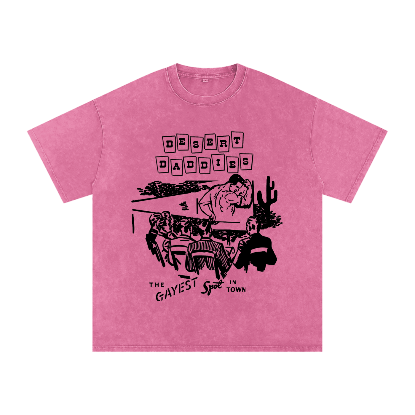 Desert Daddies Drive In Movie Theater Oversized Cotton T-Shirt