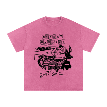 Desert Daddies Drive In Movie Theater Oversized Cotton T-Shirt