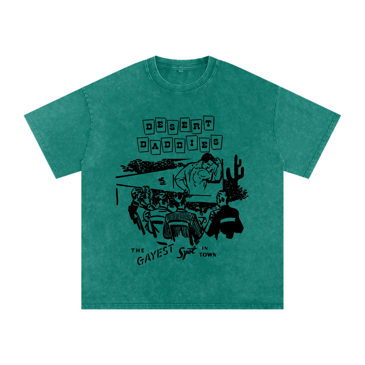 Desert Daddies Drive In Movie Theater Oversized Cotton T-Shirt