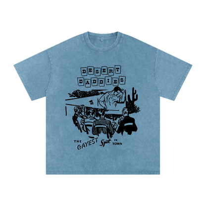 Desert Daddies Drive In Movie Theater Oversized Cotton T-Shirt